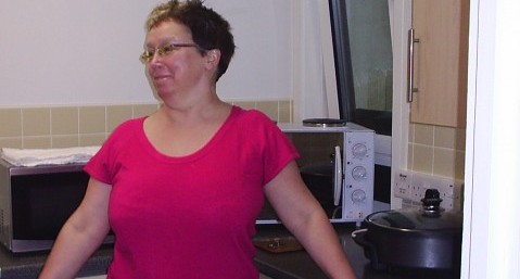 Susan, an Ethelred tenant, in her newly fitted Kitchen